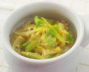 セロリの卵とじ