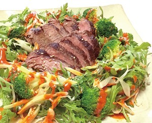 牛肉と春菊のコチュジャンサラダ